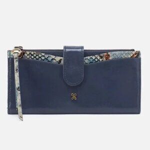 Hobo Max Continental Wallet in Blue Stone–Stocking Stuffer Excellent Condition